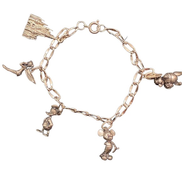 Walt Disney Sterling Charm Bracelet - Picture 1 of 11